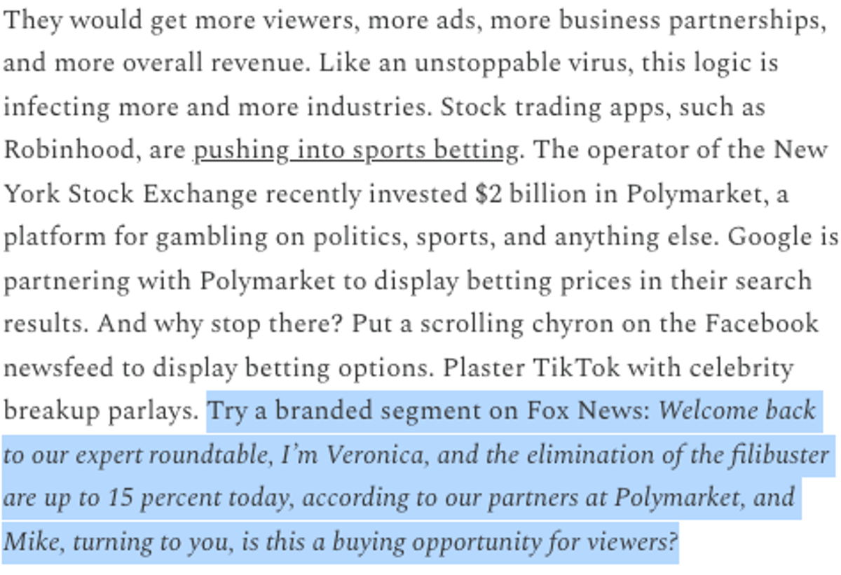 Fox Embeds Betting Data, Blurring News and Prediction Markets