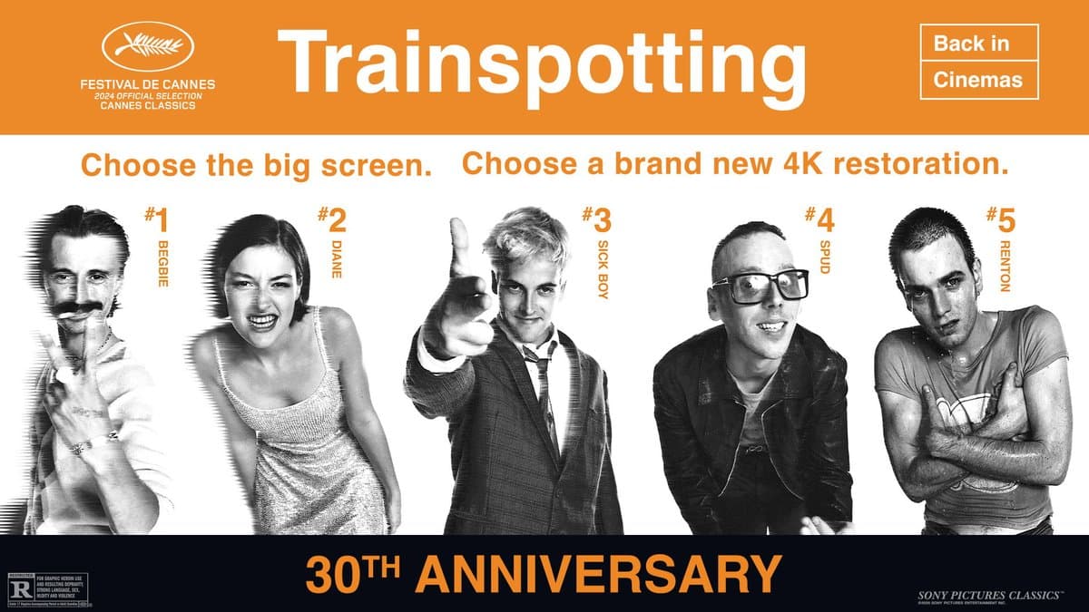 Trainspotting Returns in Stunning 4K 30th Anniversary Trailer