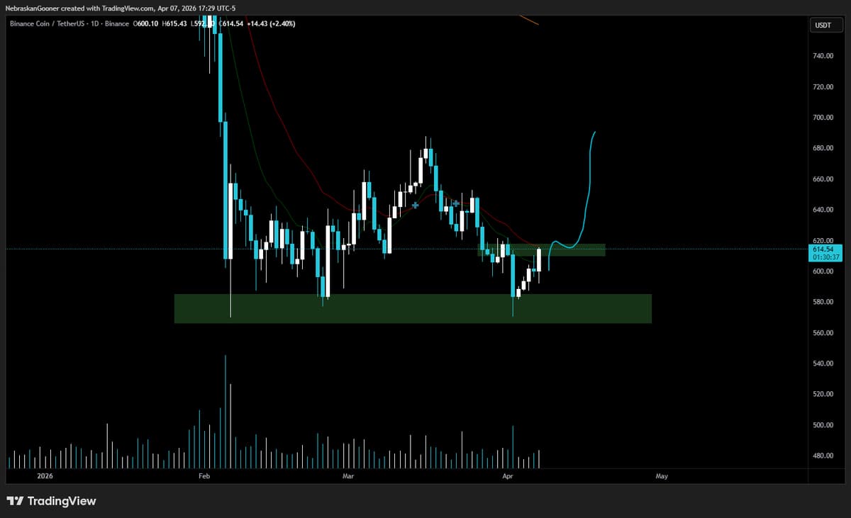 BNB Poised for Action on Strong Daily Close