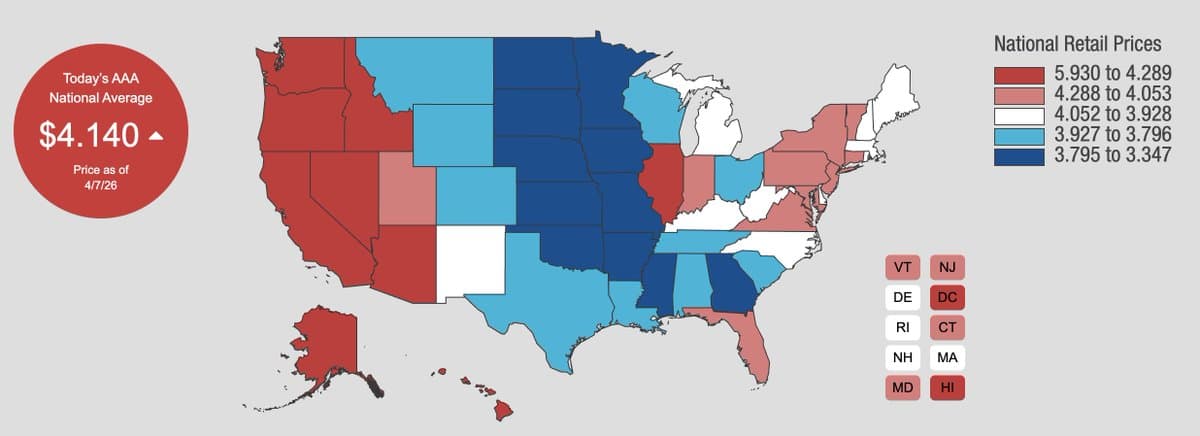 Gas Hits $4.14, Fueling War‑Driven Affordability Concerns