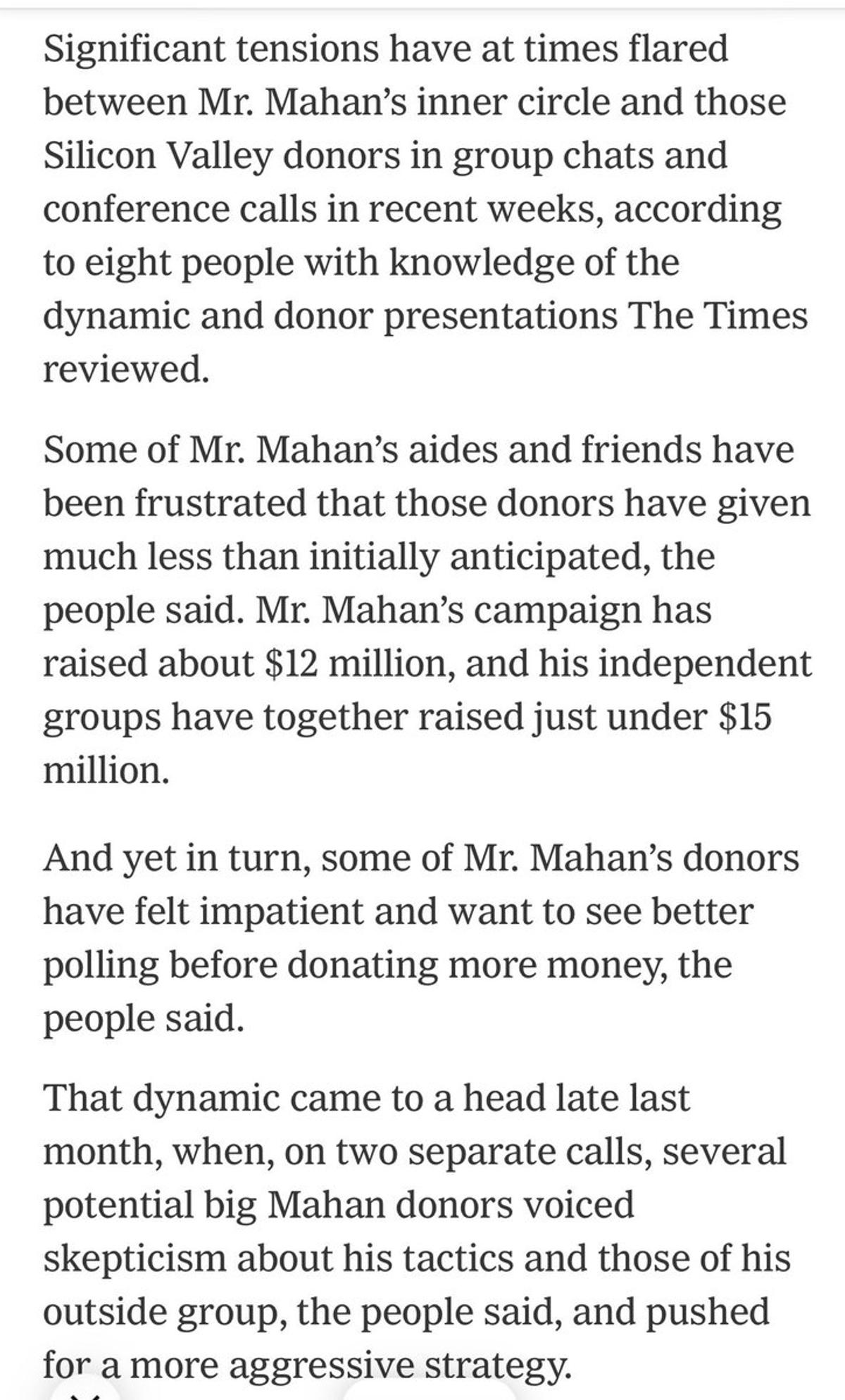 Matt Mahan’s Rift With Billionaire Donors Deepens