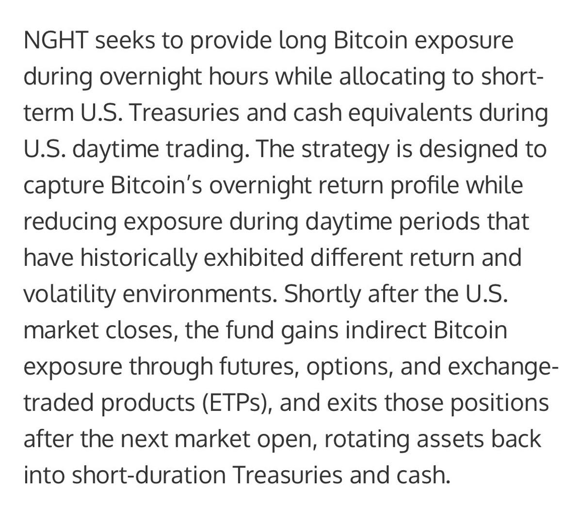 New ETF Targets Bitcoin’s Overnight Alpha with Treasury Hedge