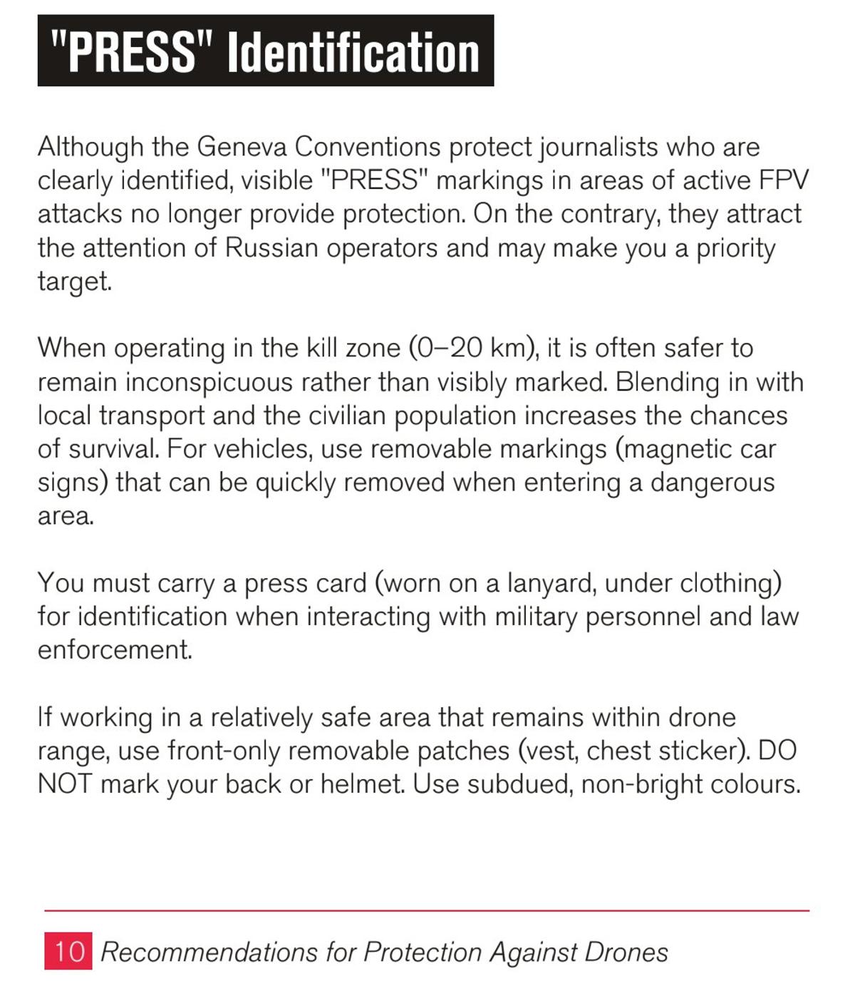 Russian Drone Pilots Target Journalists, Hide Your Press Badge