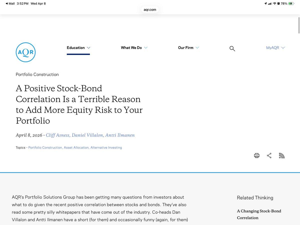 Correlation Hype Ignores that Alternatives Are Just More Equity