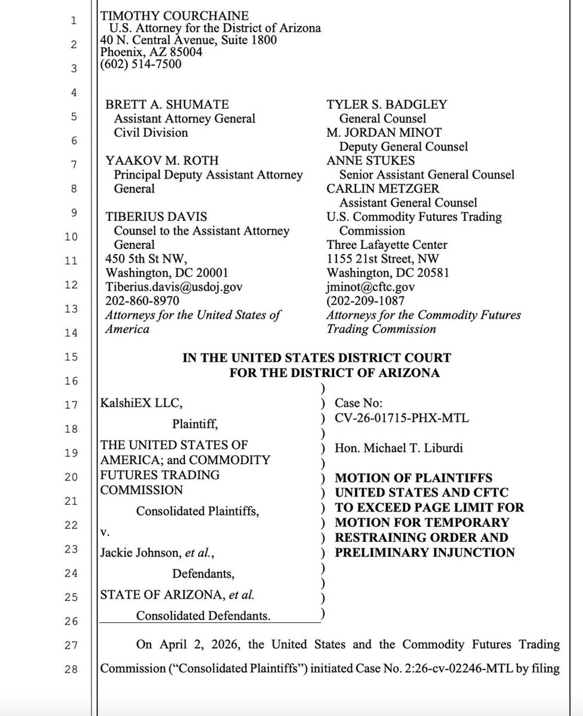 CFTC Moves to Block Arizona Gaming's Derivatives Activities