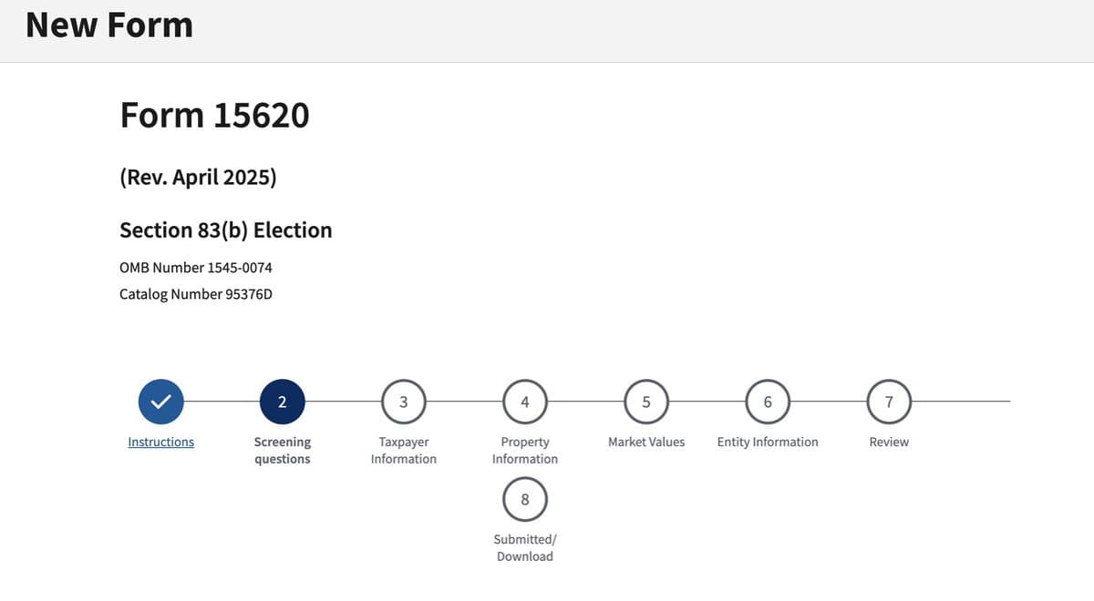 IRS Enables Online 83(b) Election, Ending Postal Trips