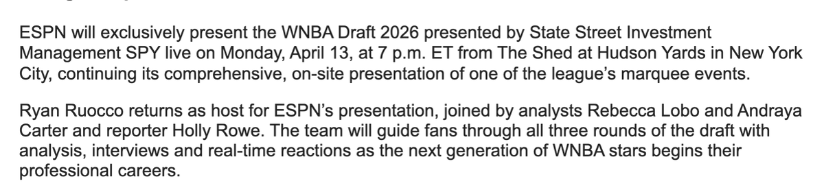 Last Year’s WNBA Draft Ranks Second‑Highest Viewership