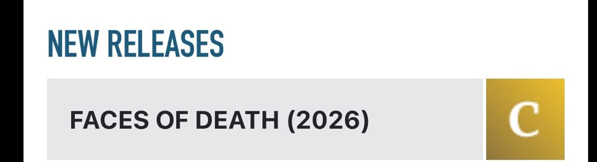 Faces of Death's Third Act Earns Low Grade