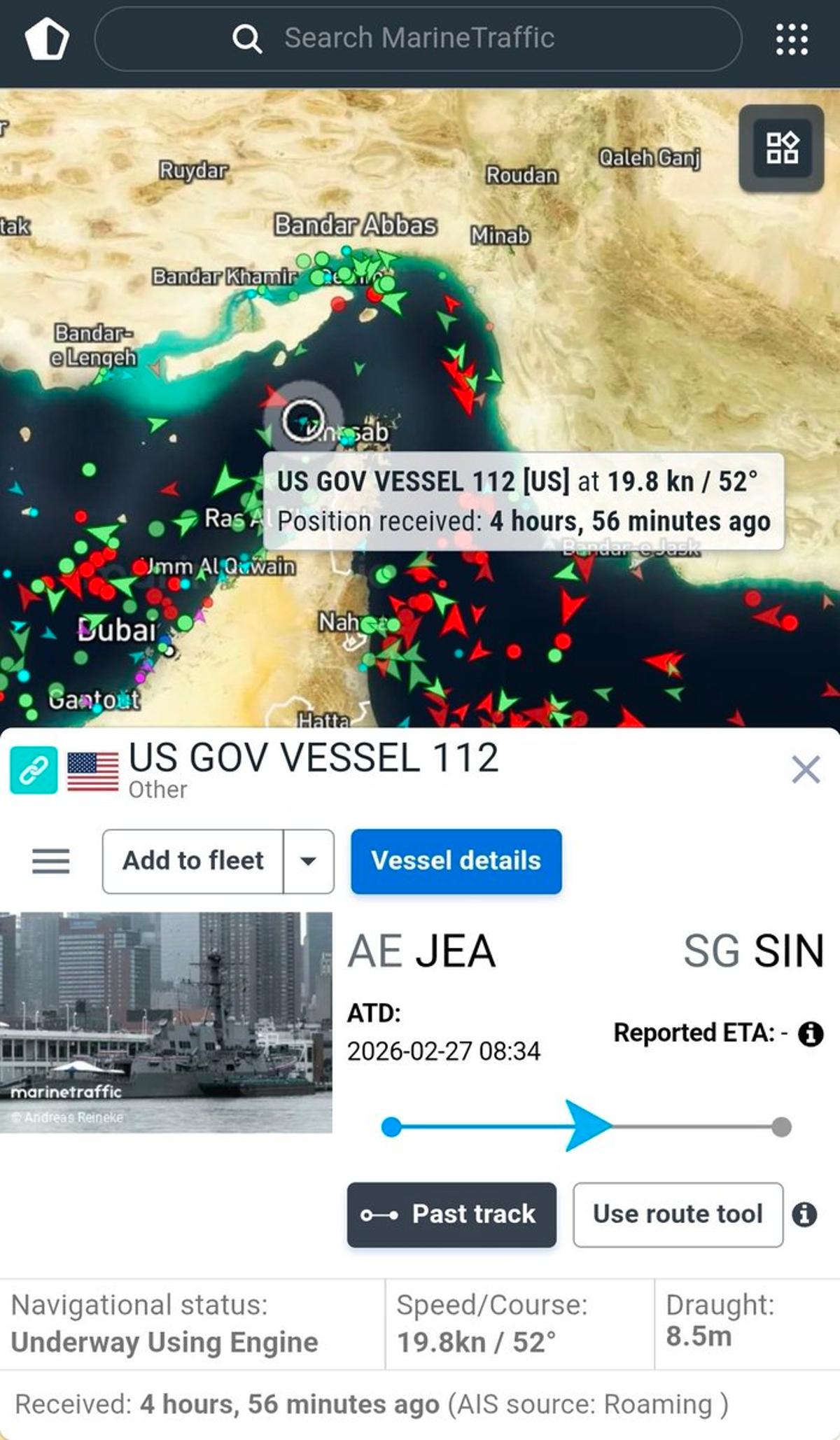 USS Michael Murphy Detected Near Persian Gulf, Confirmation Sought