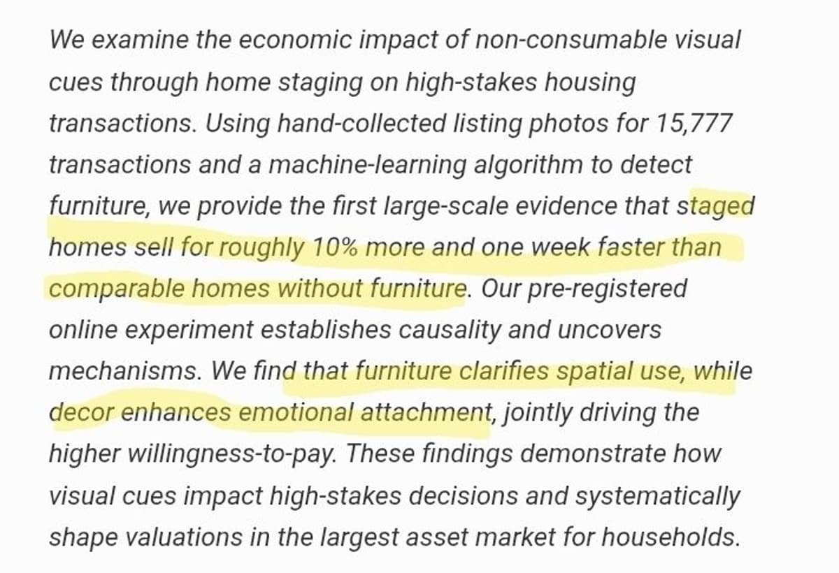 Staged Homes Fetch 10% More, Sell a Week Sooner
