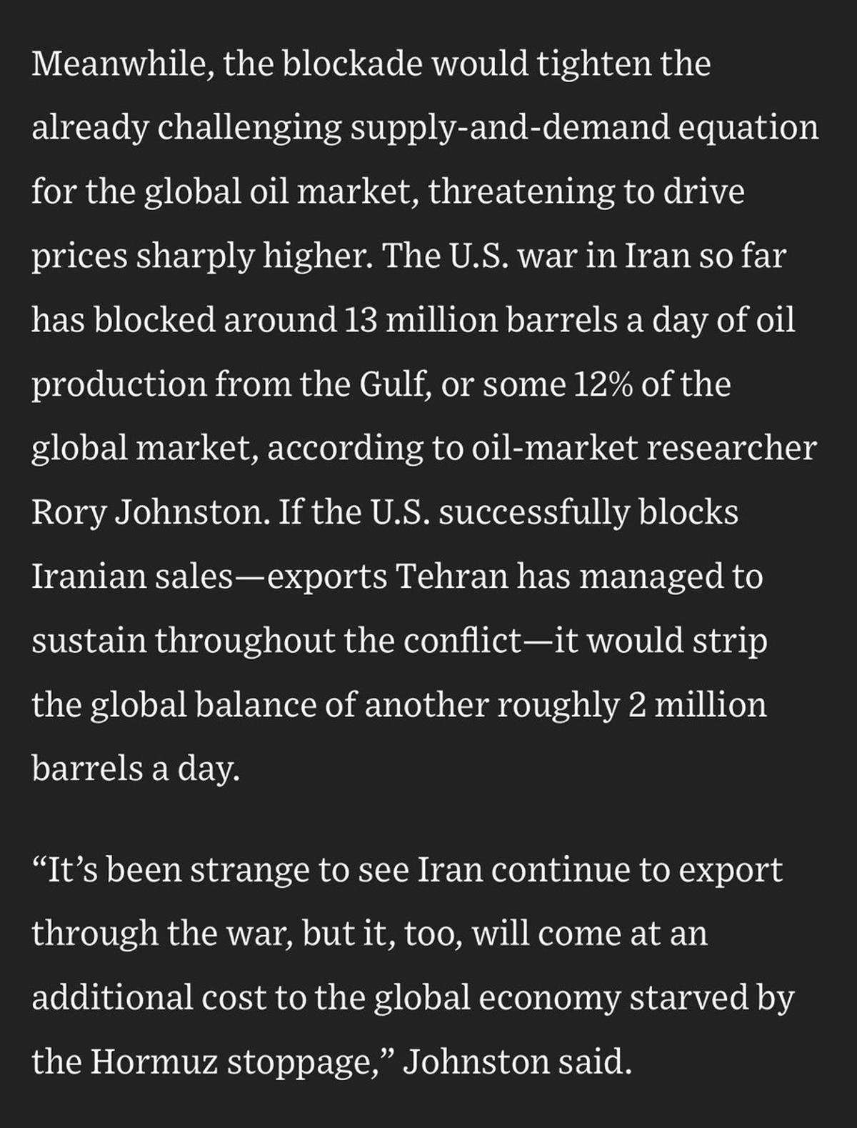 Trump's Iran Oil Blockade Threatens Global Supply, Economy