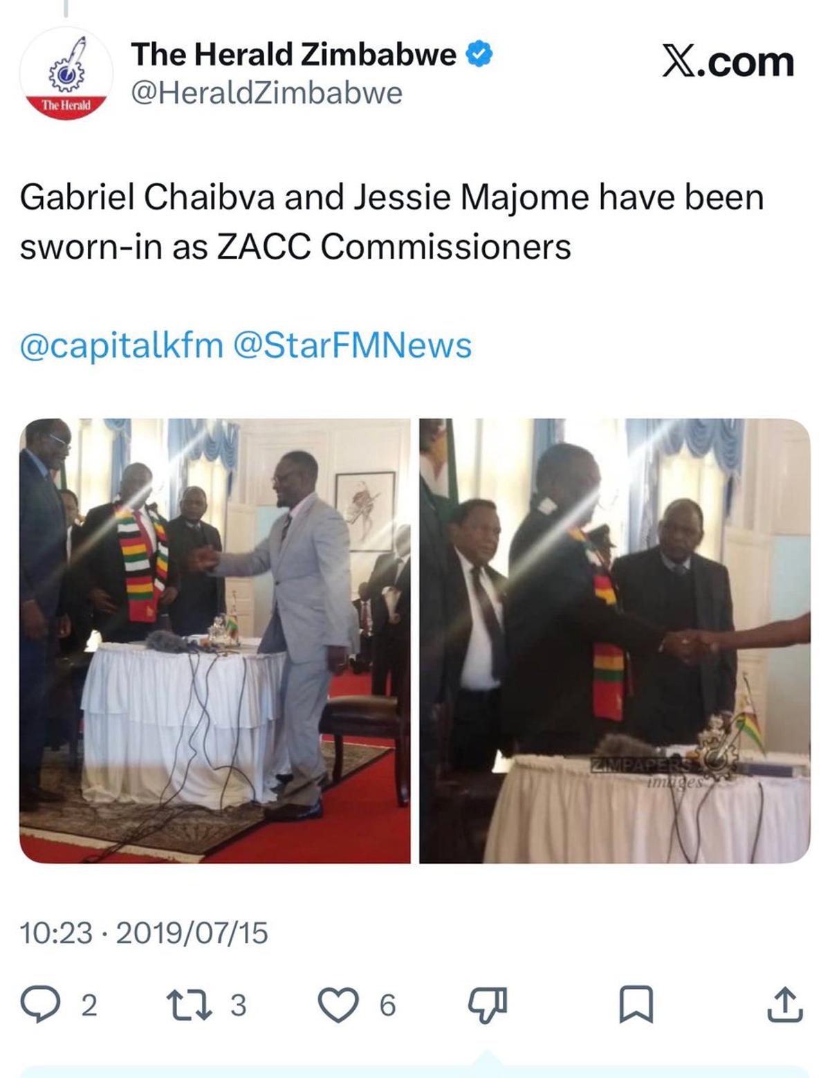 Quiet Reassignment of ZACC Commissioner Sparks Legal Concern