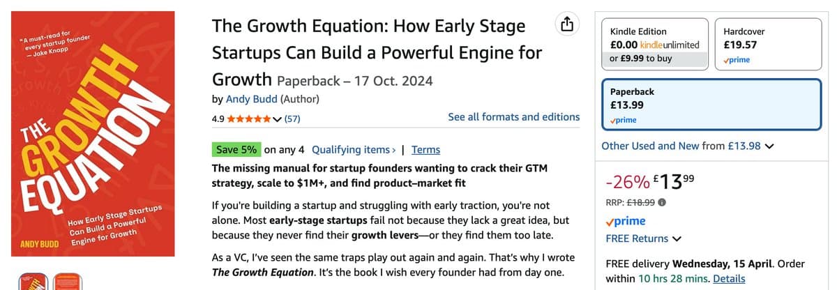 Amazon Slashes The Growth Equation Price 26% in UK