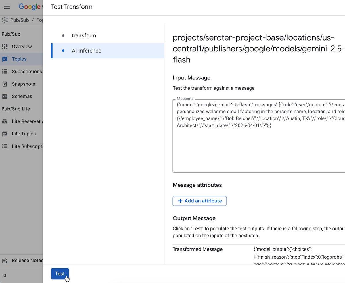 LLMs Now Callable Directly From Pub/Sub Pipelines