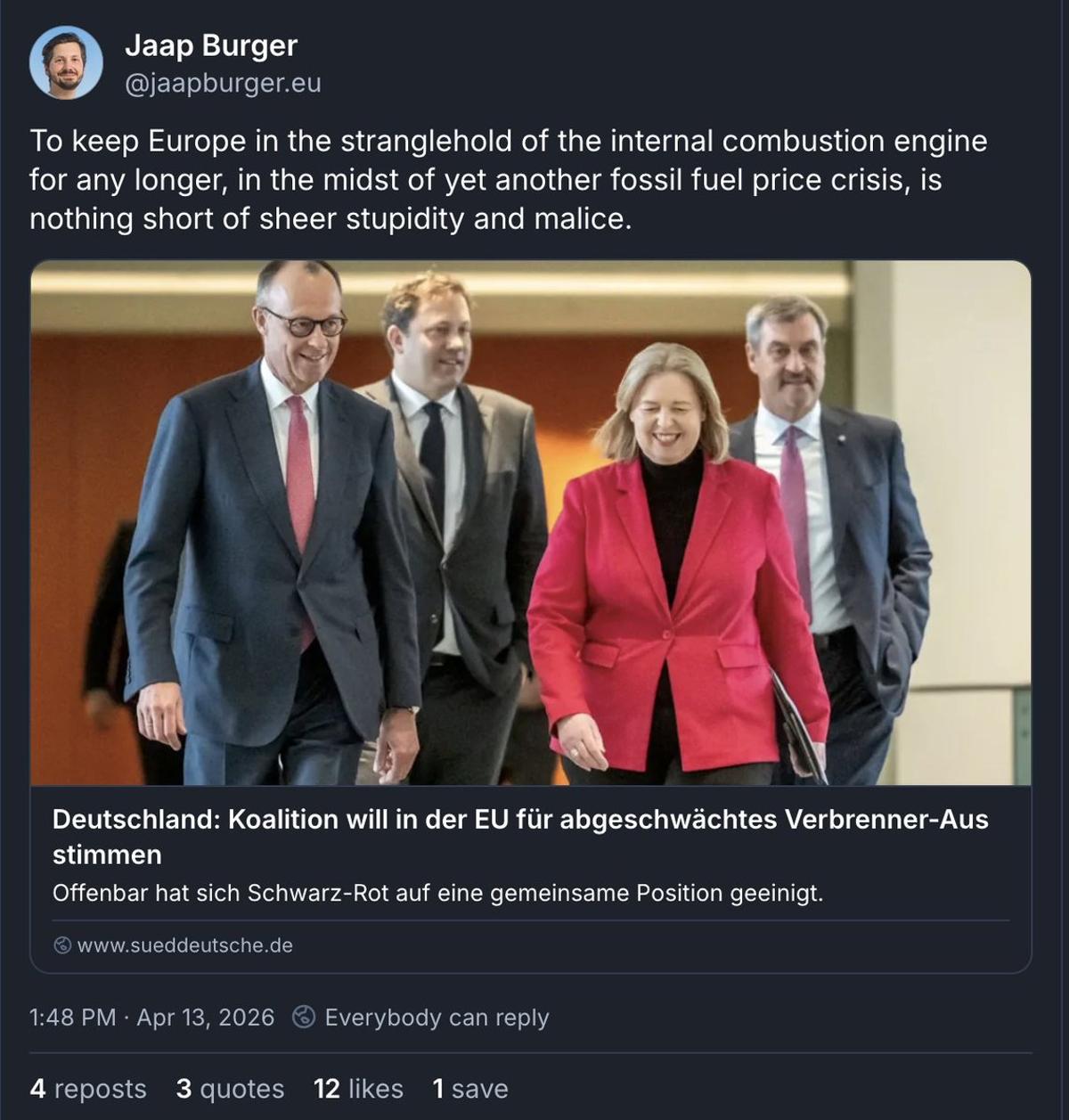 Europe’s ICE Reliance Amid Fuel Crisis Is Reckless