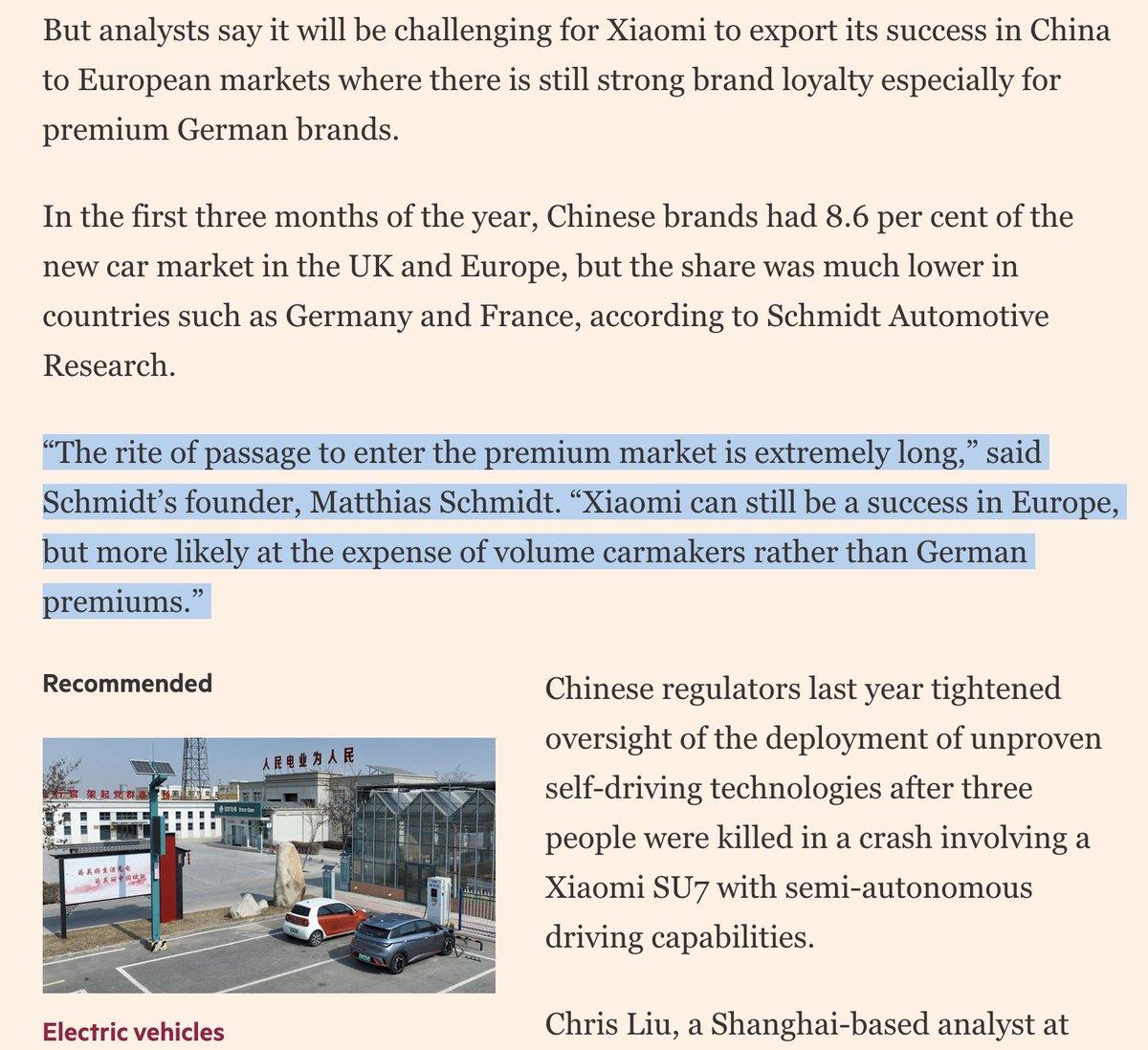 Xiaomi's Premium Push Targets Volume Cars, Not German Brands