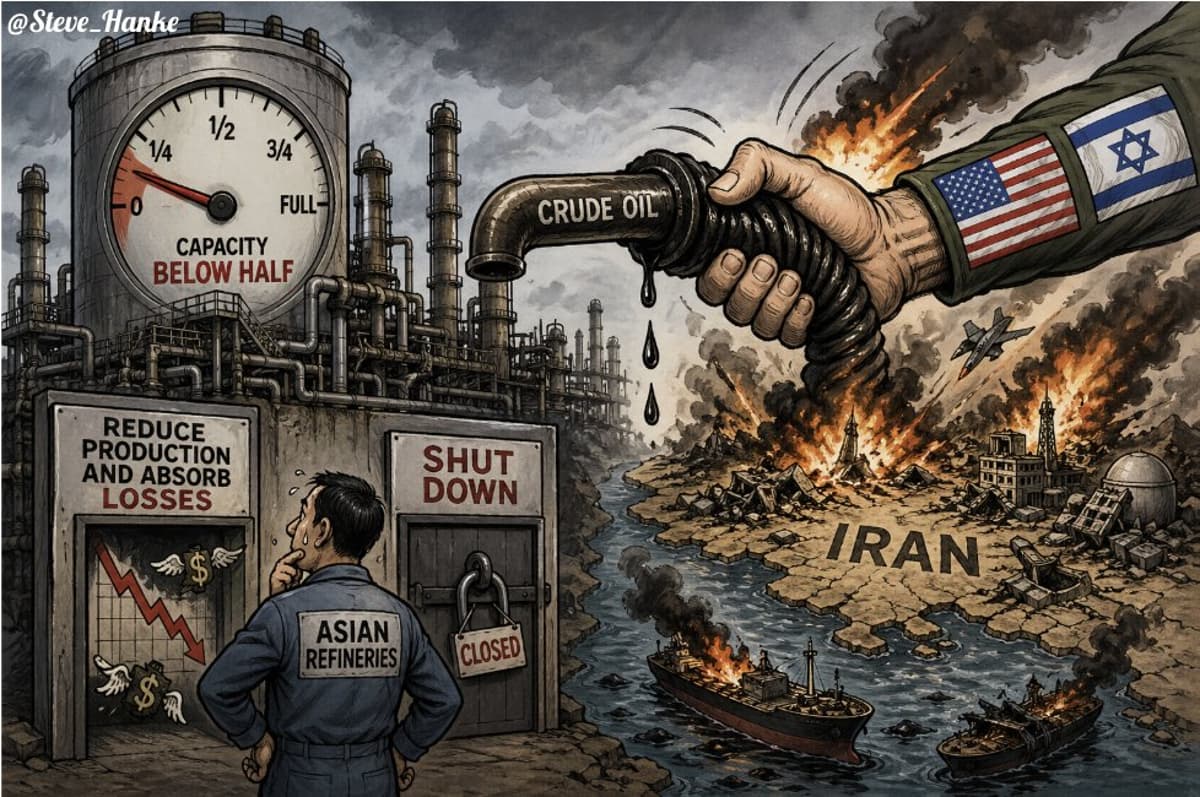 War on Iran Squeezes Oil, Singapore Refineries Under Half Capacity