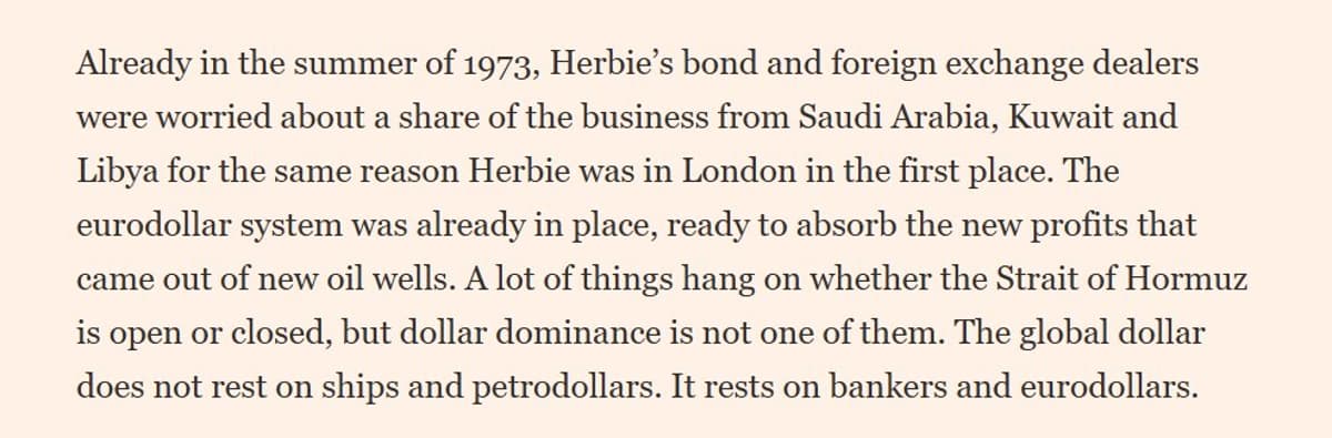 Dollar's Global Dominance Pre‑dated and Survives Petrodollars