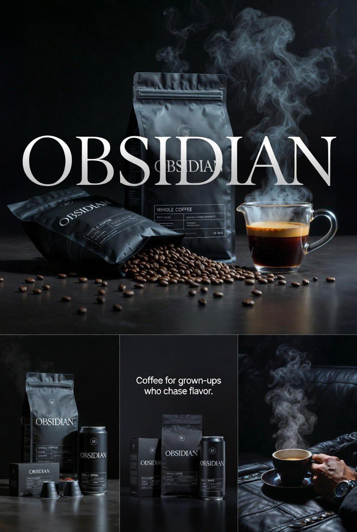 Cinematic Vision Inspires Premium Dark Coffee Brand
