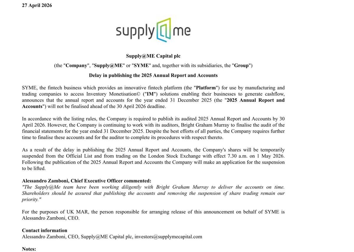 SYME’s Collapse Ends