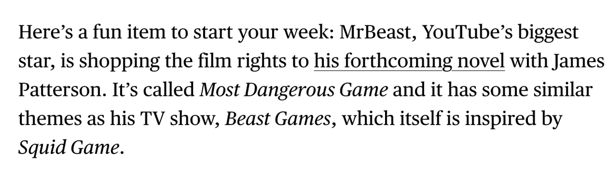 MrBeast's Book Film Rights Hit Market, Echoes Squid Game