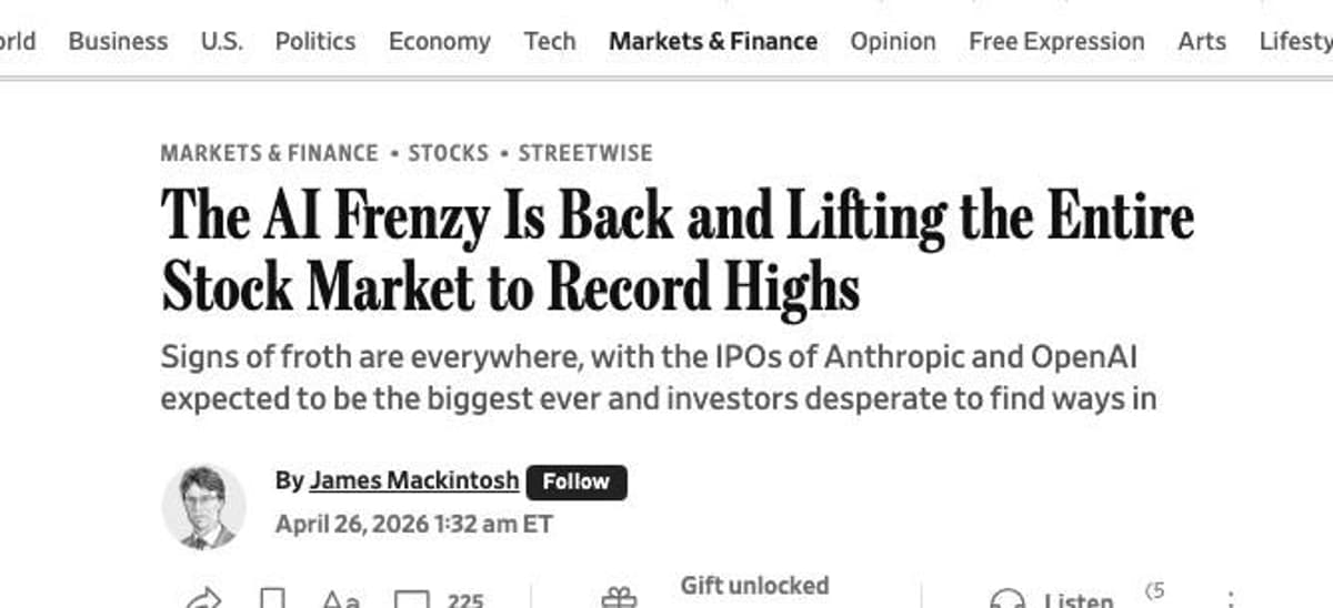 AI Magnificent Seven Propel S&P; without Them Market Falls