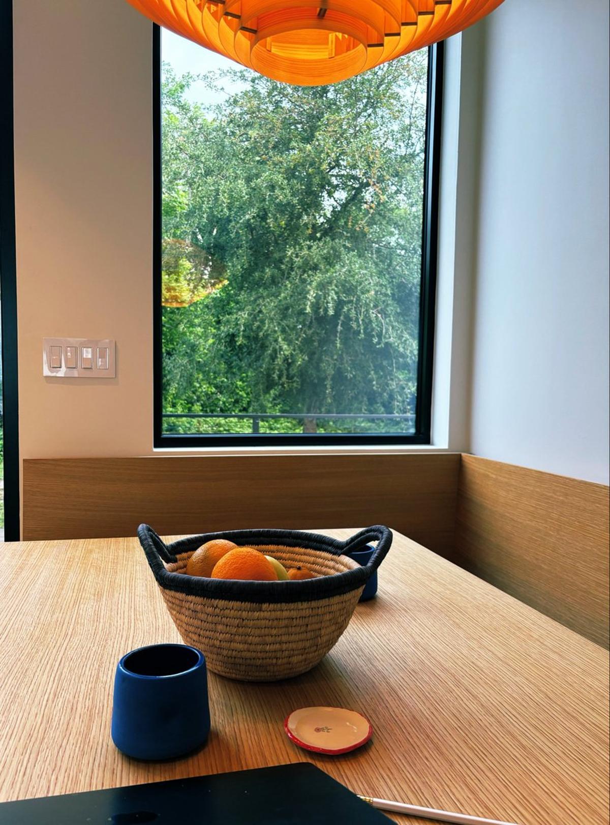 Dining Nook Doubles as Perfect Morning Workspace