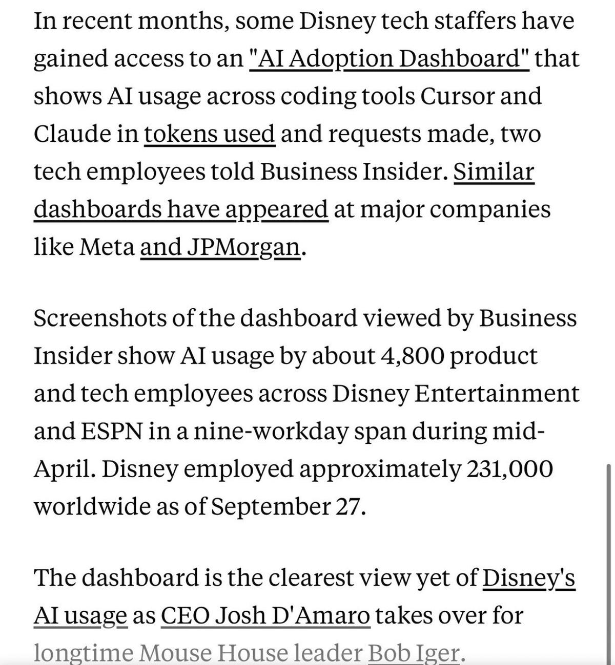 4,800 Disney/ESPN Staff Used AI in Nine Days