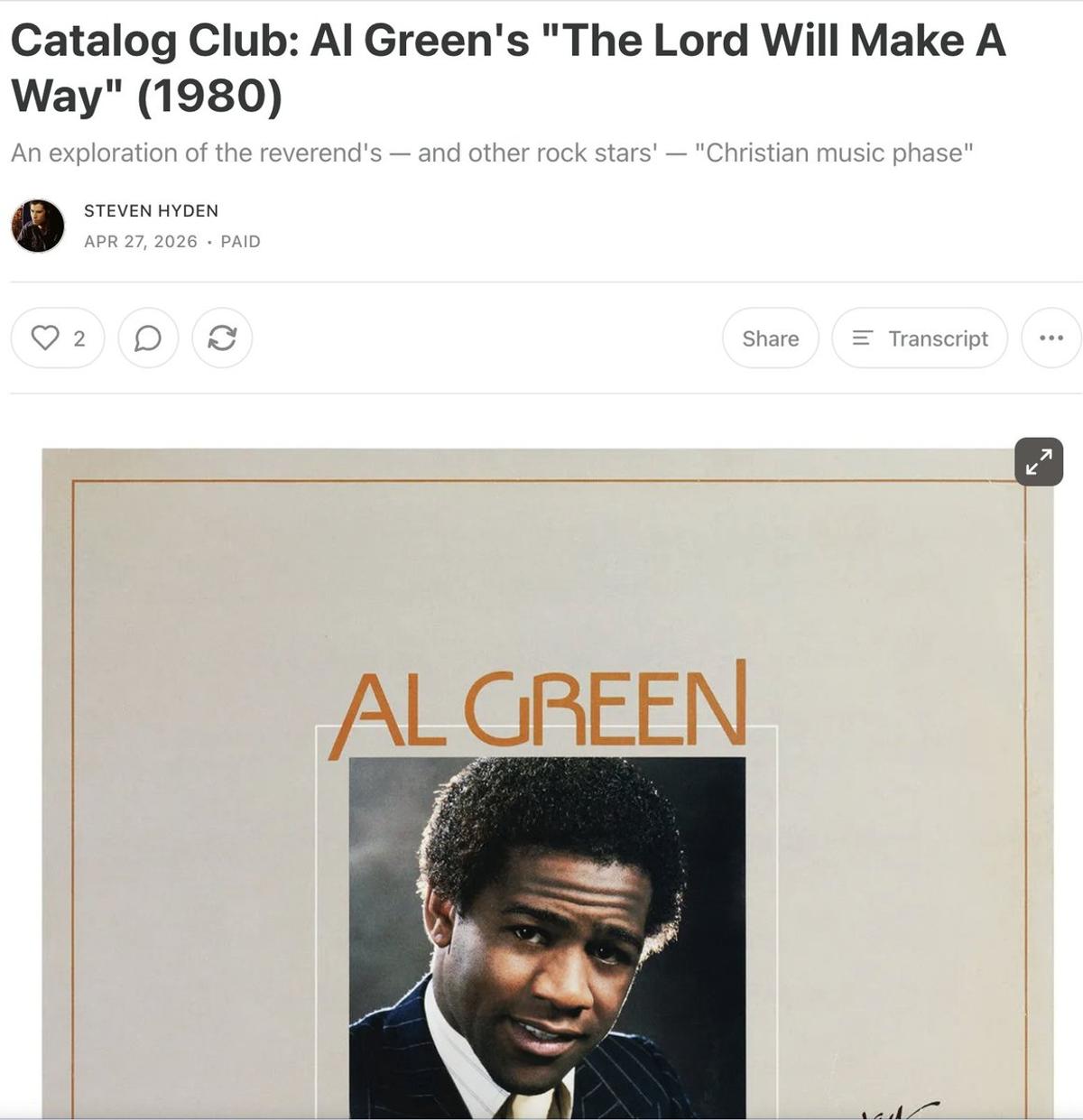 Al Green’s Gospel Debut Highlights Legends’ Common “Christian Phase”
