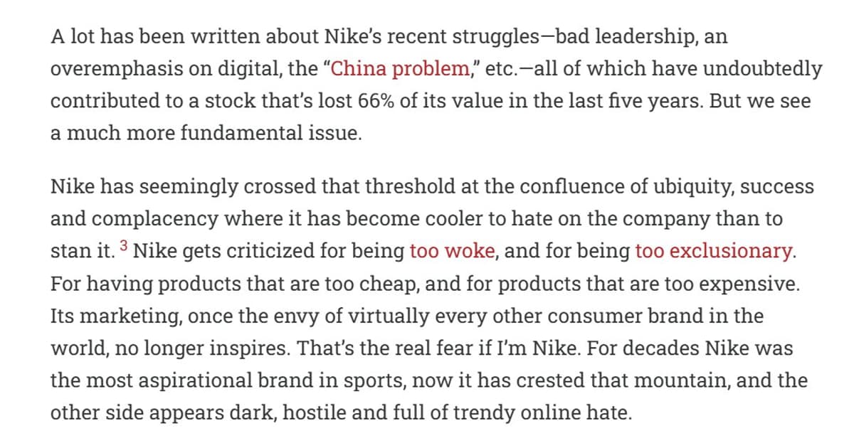 Nike Faces Backlash as Ubiquity Turns to Hate