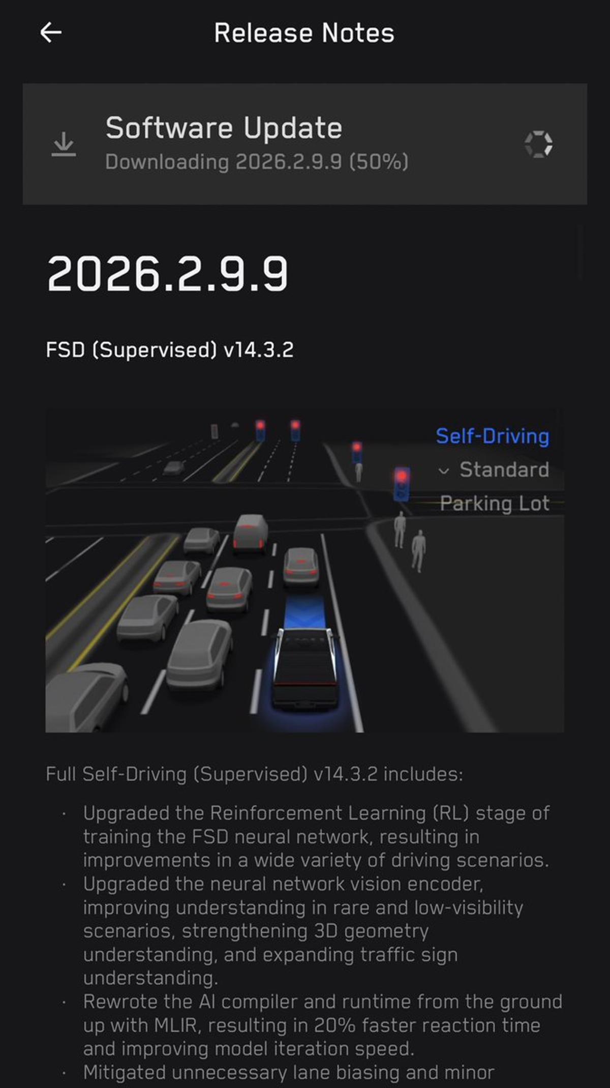 Tesla's Latest Update Rolls Out, FSD Version Unchanged
