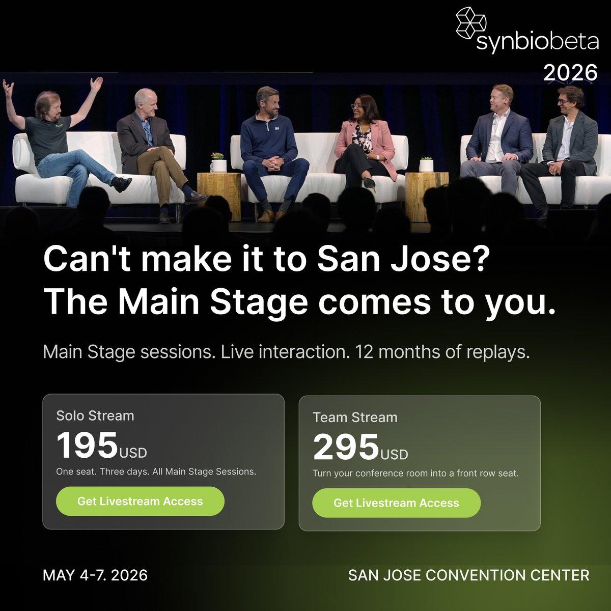 Watch SynBioBeta2026 Live Anywhere, No Travel Needed