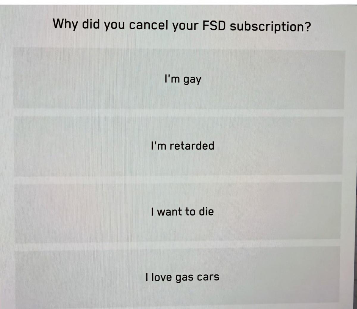 Tesla Update Forces Choice After Canceling FSD