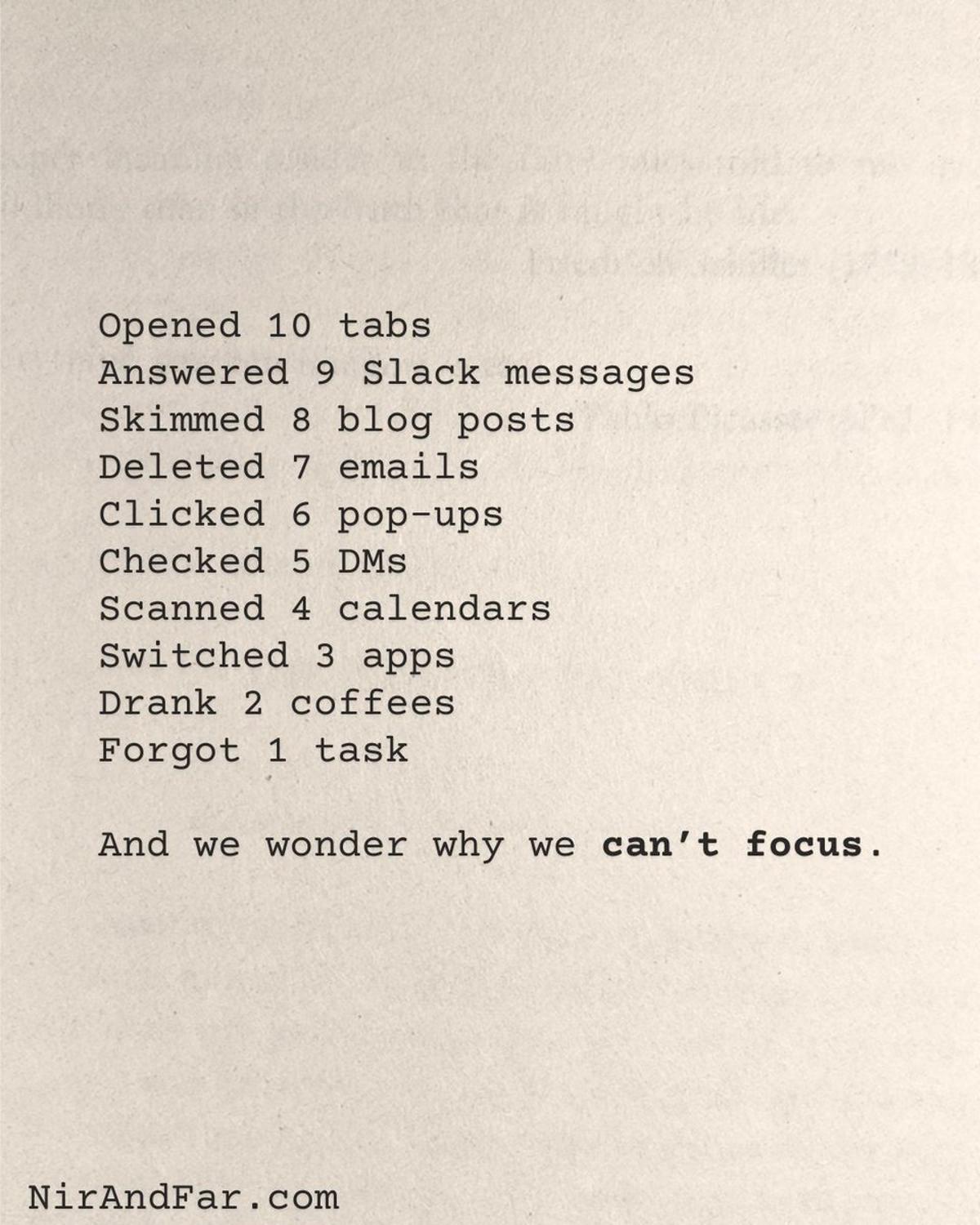 Focus, Not Busyness, Is the Real Competitive Edge