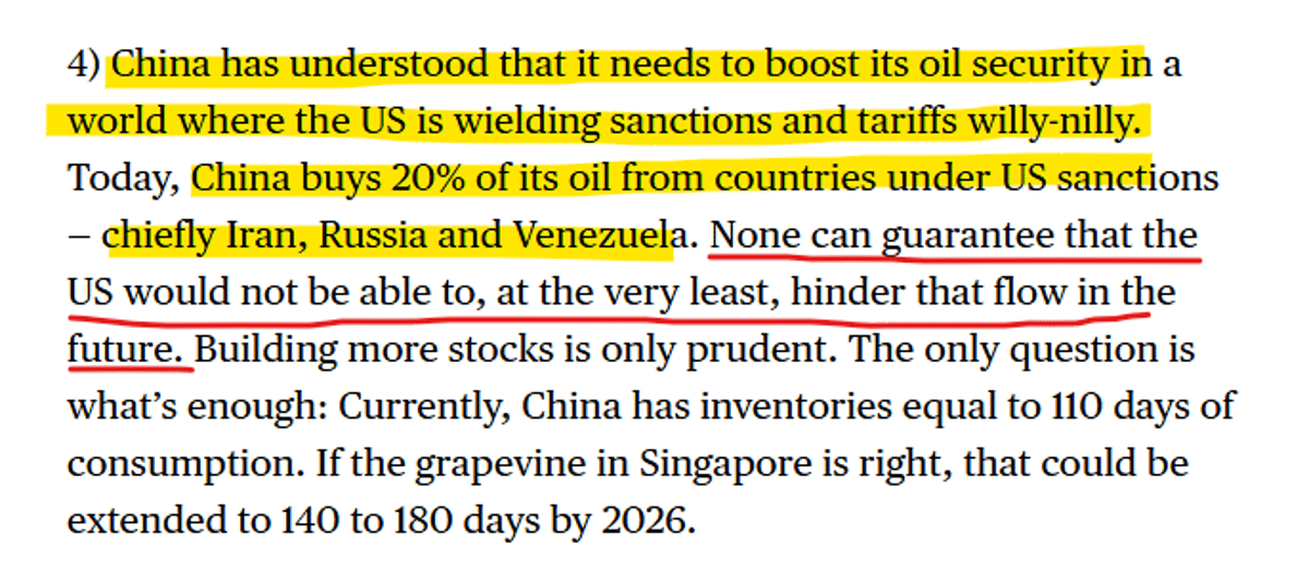 China’s Crude Stockpiling Proved Prudent, Says Column