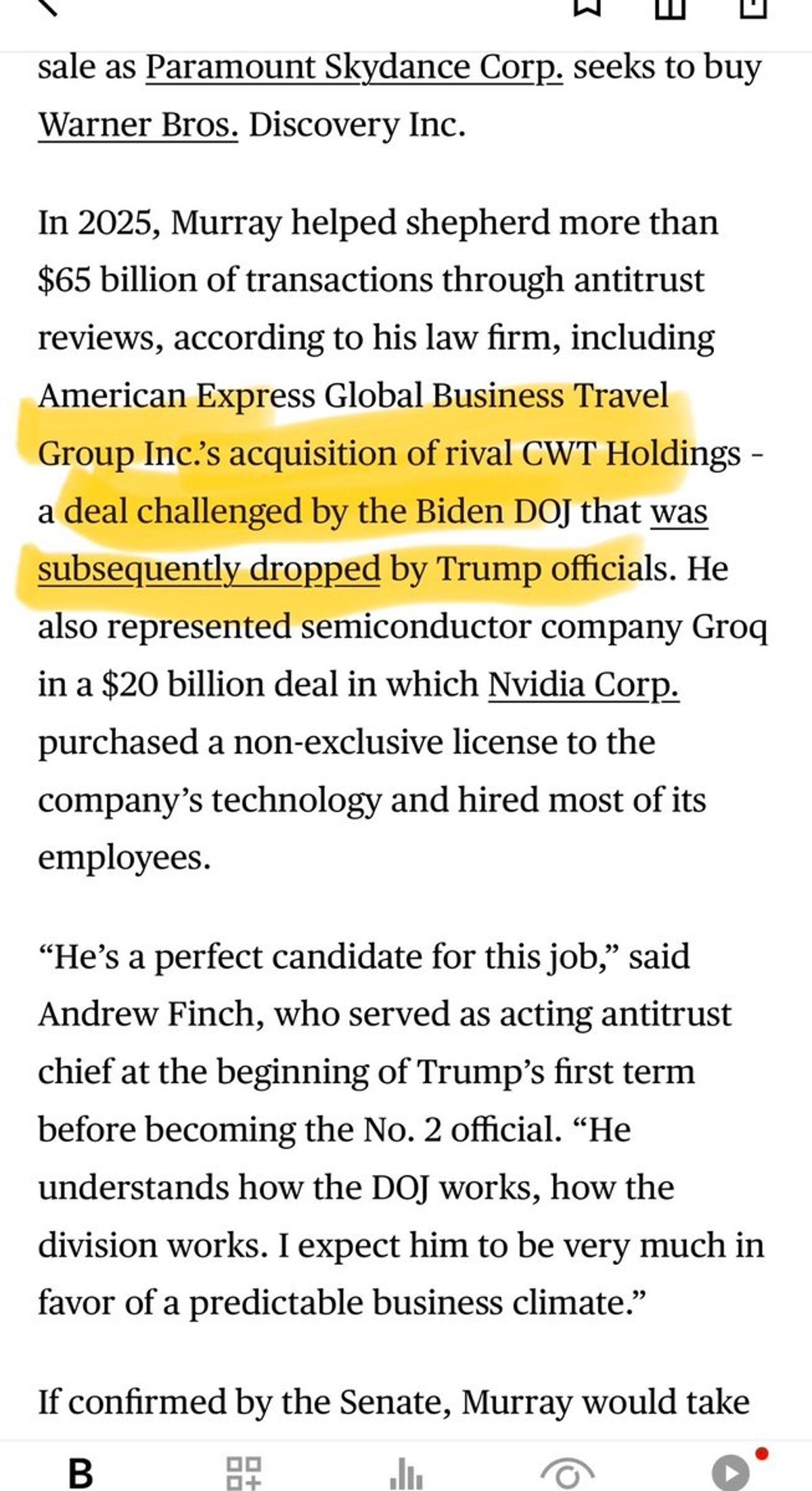 Mike Davis' Choice Sparks Allegations of Corrupt Merger Drop