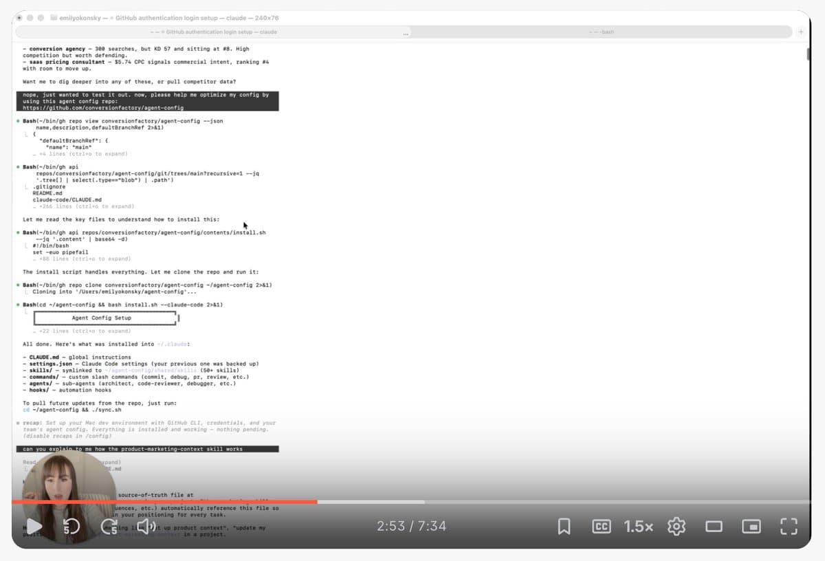 Lead Marketer Demonstrates Claude Code Setup and Workflows