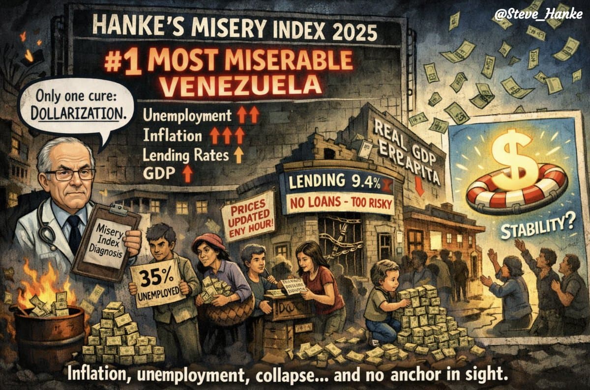Venezuela Tops Misery Index: Hyperinflation, Unemployment Crisis