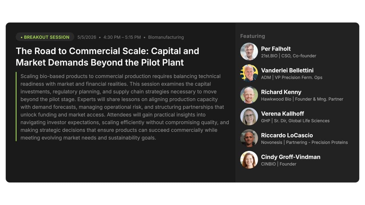 Scaling Bio‑Products: Funding, Forecasting, and Partnerships
