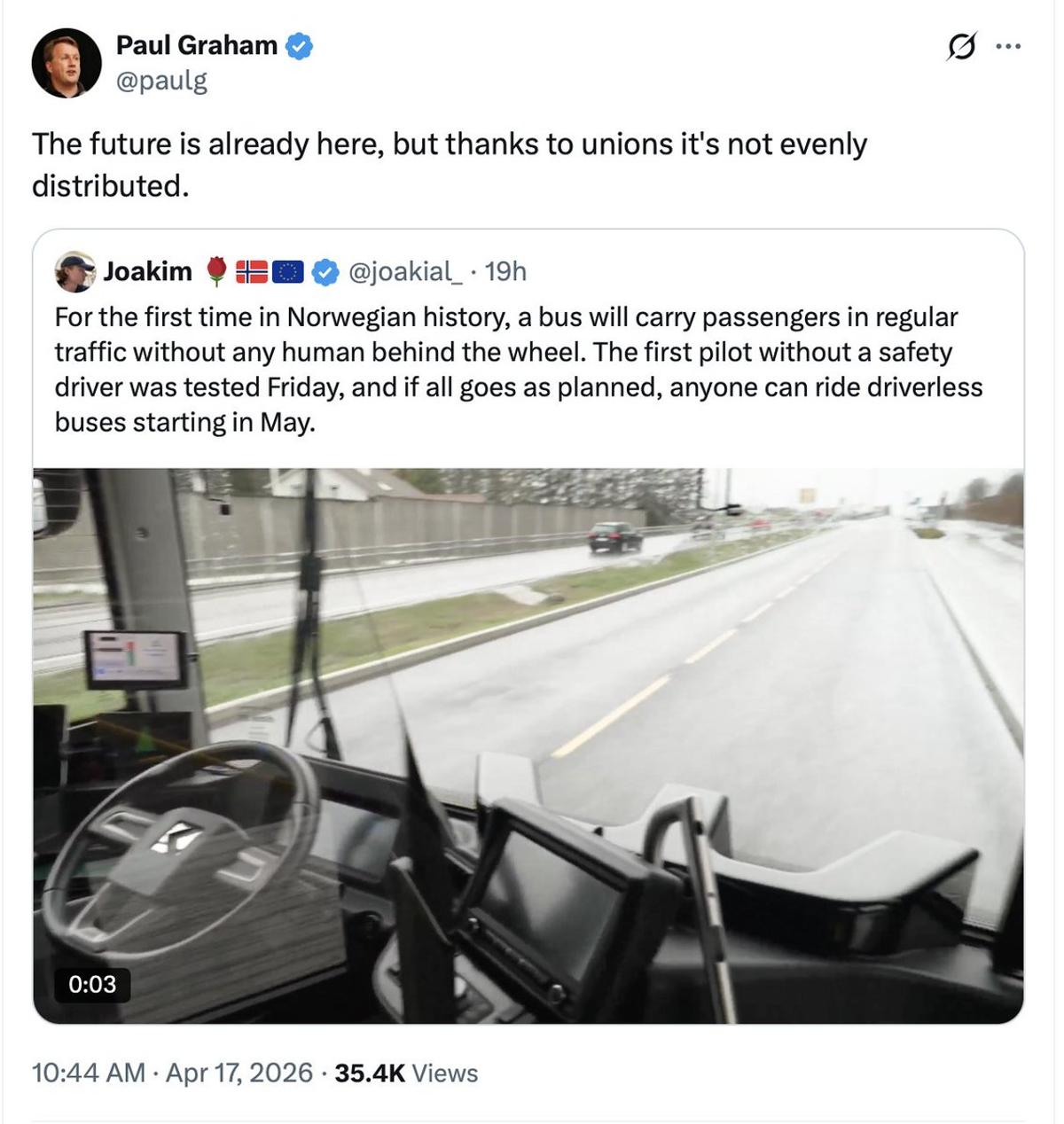 Norway's High Unionization Undermines Paul Graham's Claim