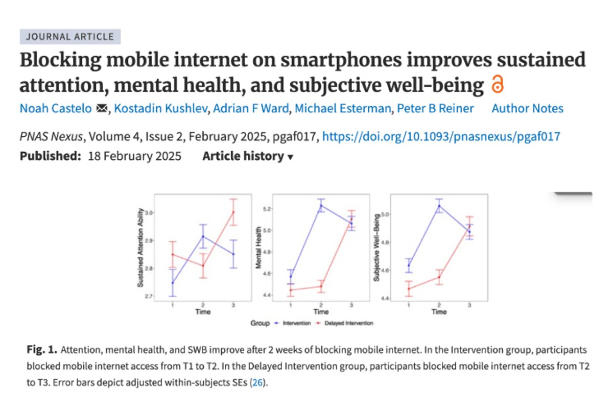 Two Weeks Offline Boosts Mental Health, Reverses Decline