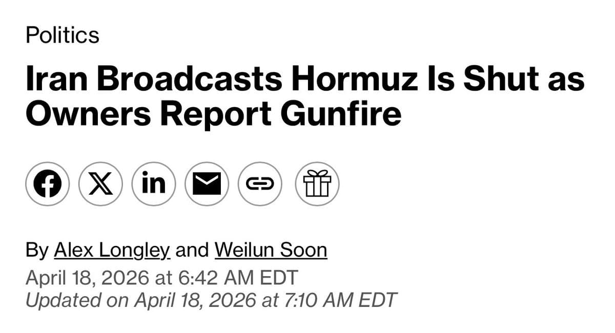 Iran Attacks Tanker, Re‑closes Strait of Hormuz