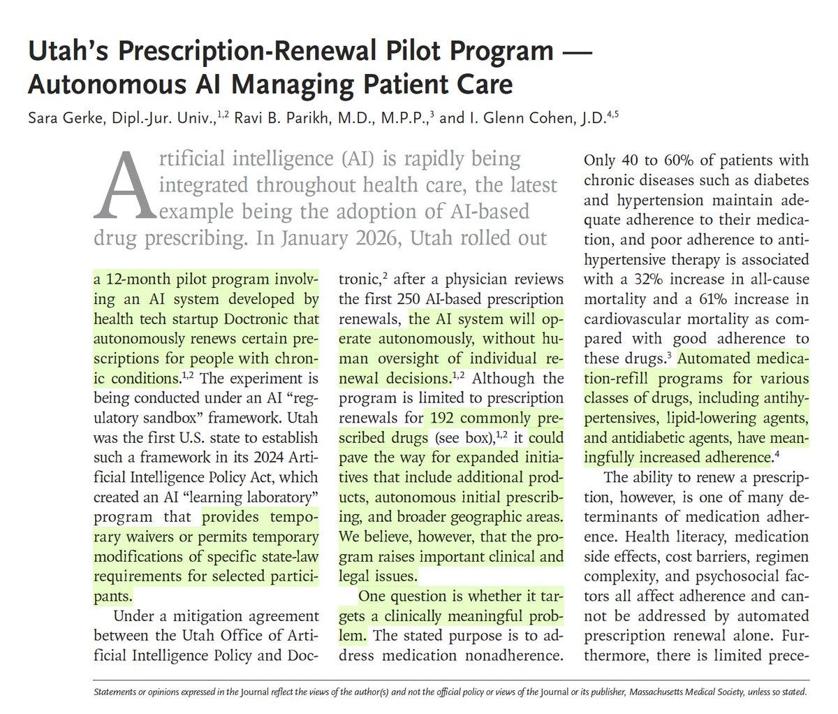 Autonomous AI Prescriptions Raise FDA Safety Concerns