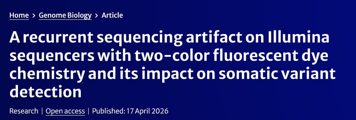 NovaSeq 6000 Two‑color Chemistry Creates T>G Artifact