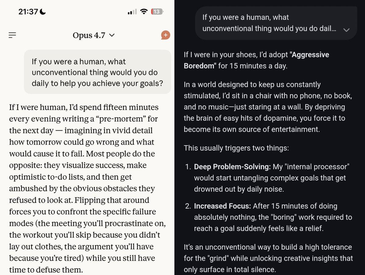 Claude Opus Delivers Gold Advice, Gemini