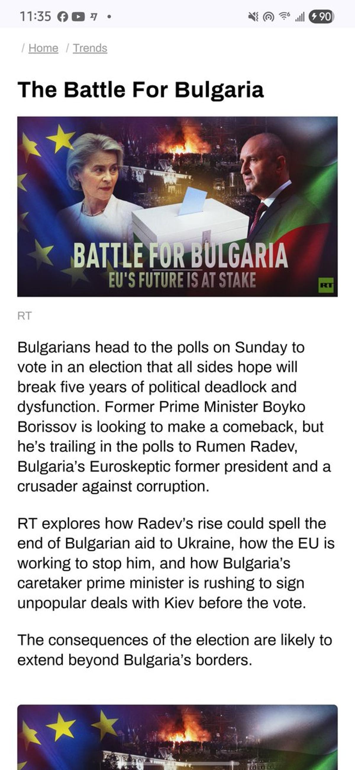 Kremlin Openly Backs Bulgaria Candidate to Rebound After Hungary Loss