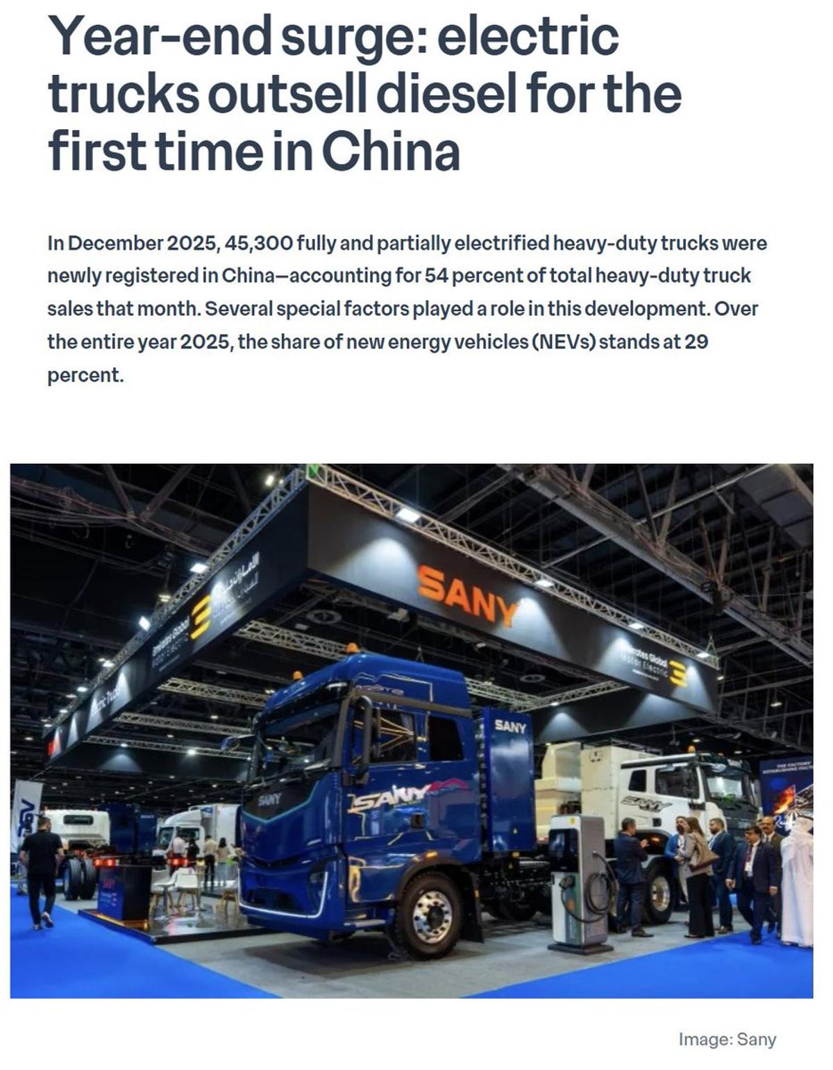 Electric Heavy Trucks Overtake Diesel, Saving $170k Each