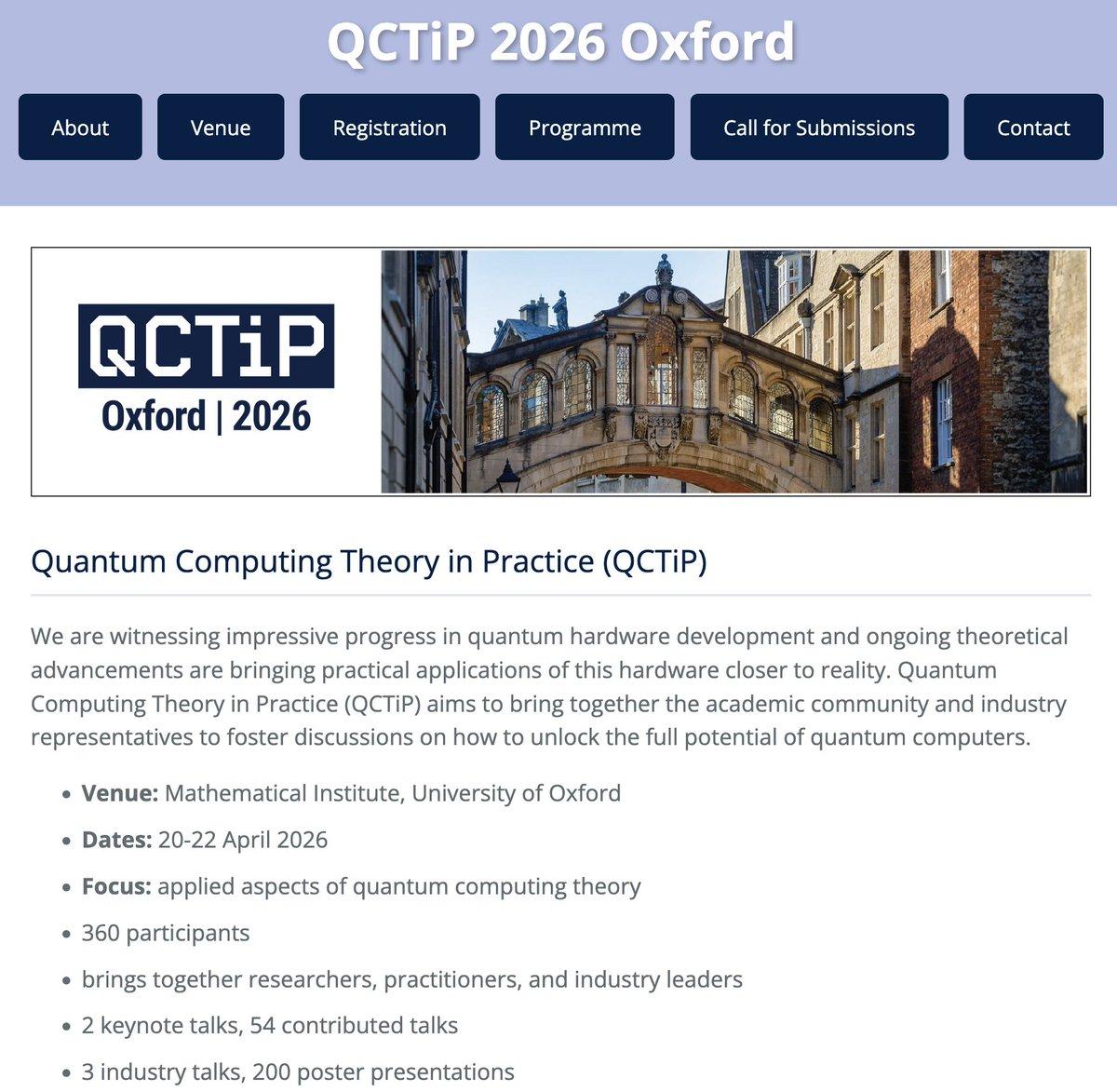 QCTiP2026 Launches in Oxford with Five Quantum Talks