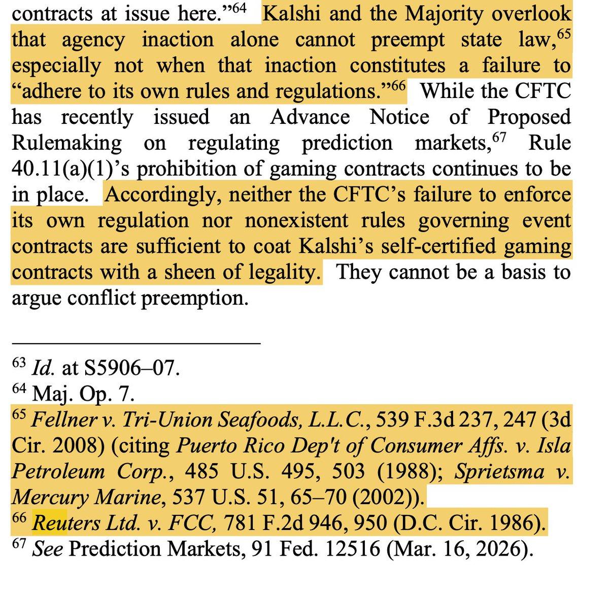 Agency Inaction Can't Override State Law, Roth Rules