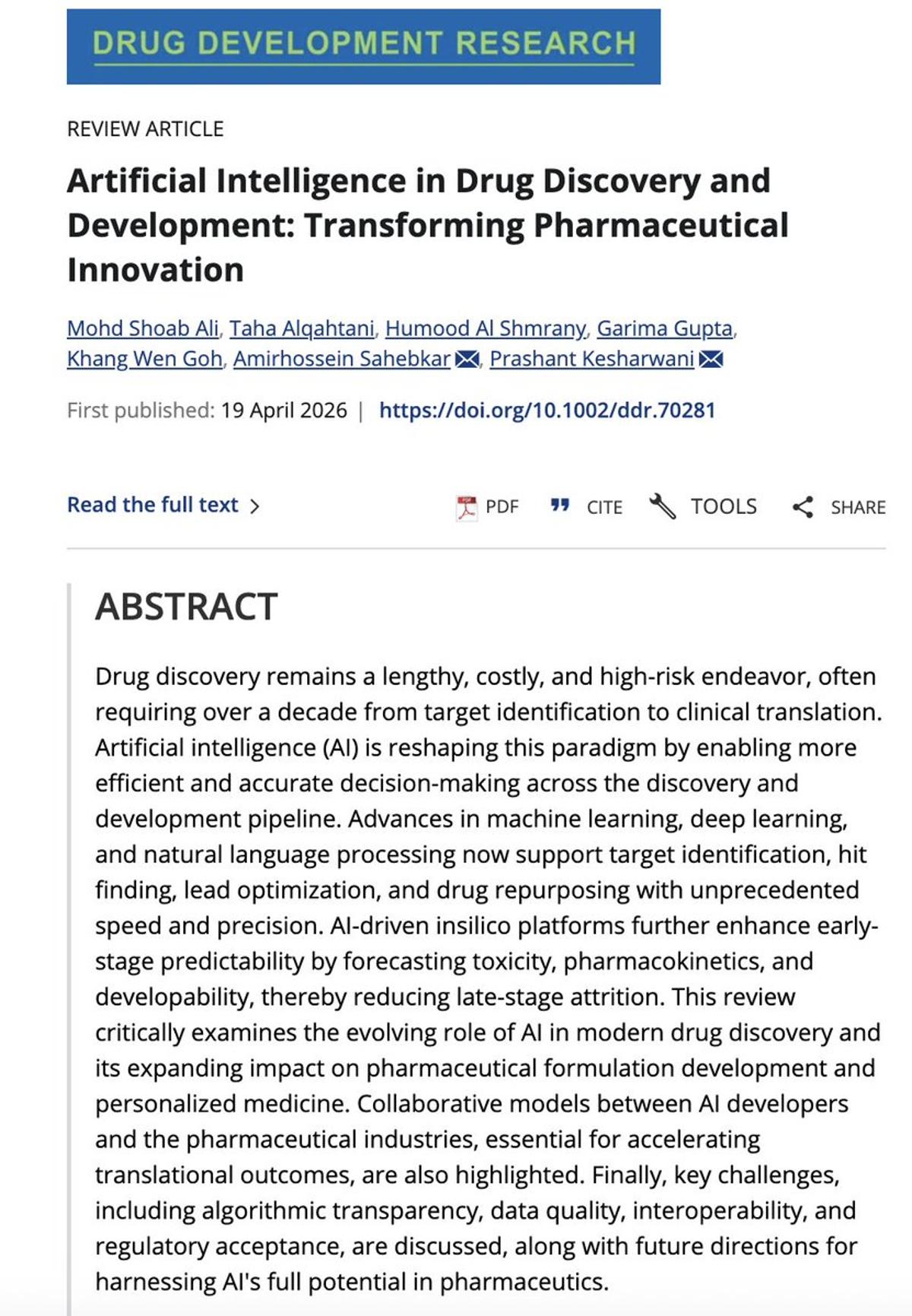 AI-Driven Drug Discovery: Current Landscape and Future Promise